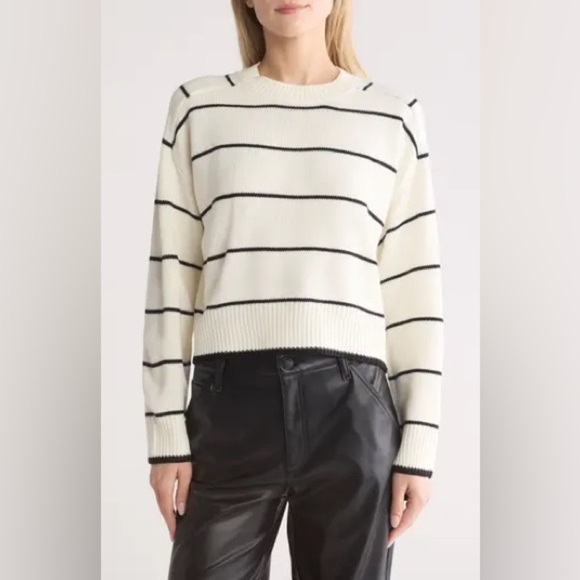 Industry Brand Nordstrom Saddle Striped Crewneck Sweater - Picture 1 of 6